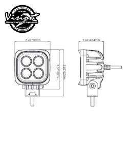 Vision X Arbeitsscheinwerfer Duralux mini quadratisch 4 led 12w  - 2