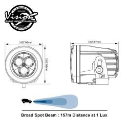 Vision X phare de Longue portée Cannon CG2 3 Led 21W blanc  - 4