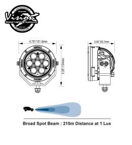 Vision X phare de Longue portée CG2 7 led 49W blanc  - 5