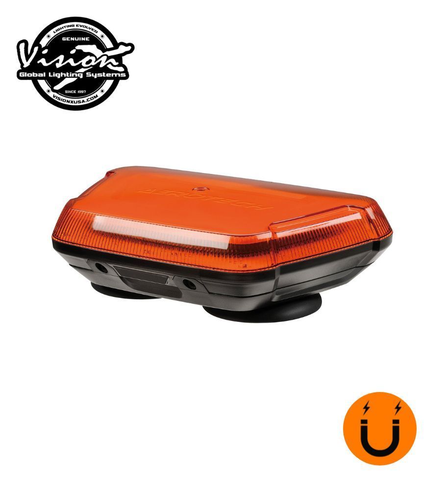 Vision X Aerotech flashing beacon with orange 81w magnetic lens  - 1