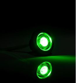 Fristom 1 led redondo empotrable luz de posición verde  - 2