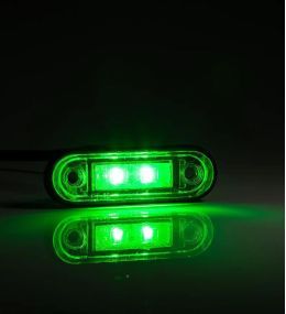 Fristom luz de posición rectangular de 2 LED, verde  - 2