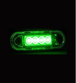 Fristom luz de posición rectangular de 4 LED, verde  - 2