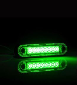 Fristom 8 LED rectangular position light, green   - 2