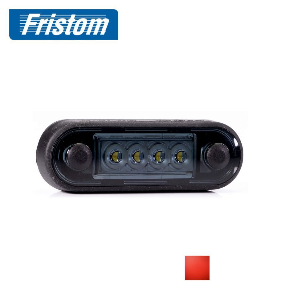 Fristom 4 LED rectangular position light DARK red  - 1