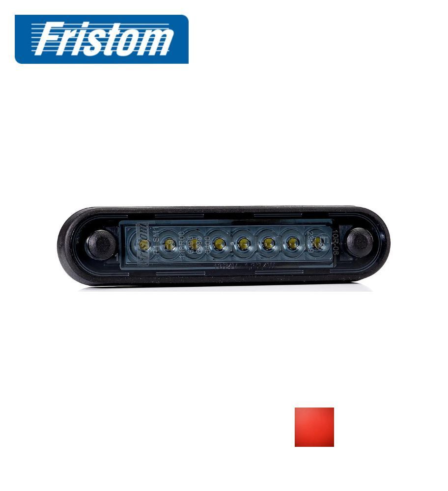 Fristom 8 LED rechthoekig positielicht DONKER rood  - 1