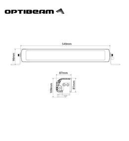 Optibeam savage 20 549mm 5610lm led light strip  - 6