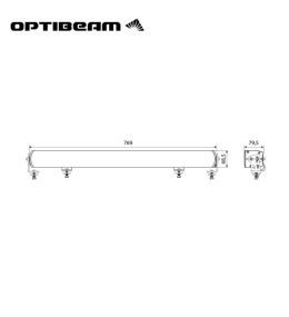 Optibeam super Captain double led strip 800 766mm 30900lm  - 6