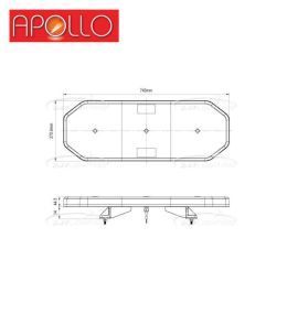 Apollo rampe flash reg série 743mm 29" 72W  - 2