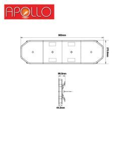 Apollo blitzleiste reg Serie 963mm 38" 90W  - 2