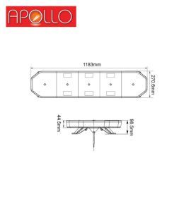 Apollo rampe flash reg série 1183mm 47" 108W  - 3