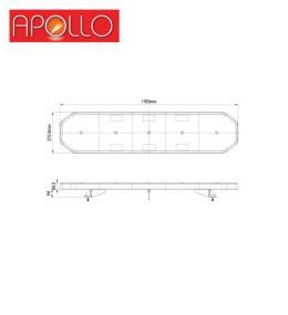 Rampe Flash LED - Apollo - 126W - 10/30V - 1183mm - Transparent- Multifonction  - 4