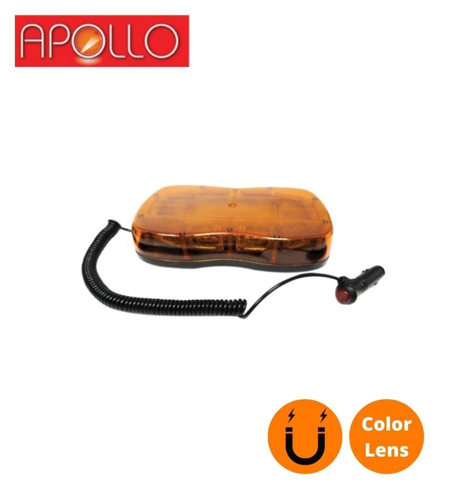 Rampe Flash LED - Magnétique - Apollo - 12/24V - 297mm - Orange  - 1
