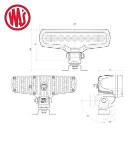 Work light - rectangular - 4100 LM - 46.5W  - 6