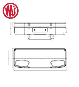 Luz trasera multifunción rectangular Was Cable recto  - 4