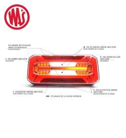 Was multifunction rear light rectangular cable RIGHT  - 4