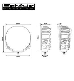 Lazer Sentinelle Linterna frontal de largo alcance 9" cromada 9520lm 97W  - 6