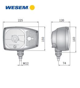 Luz de carretera Wesem con intermitente fijación inferior derecha  - 4