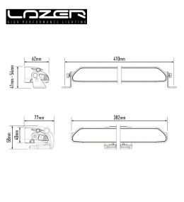 Lazer Led Lineal 12 rampa 15" 382mm 4500lm  - 4