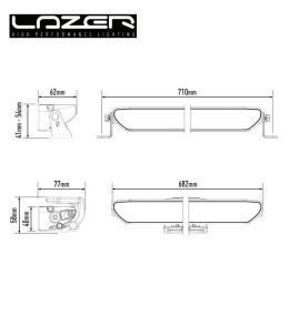 Lazer Led Lineal 24 flood 27" 682mm 16200lm  - 4