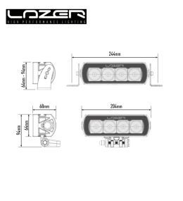 Lazer rampe led Evolution ST4 8" 204mm 4136lm
