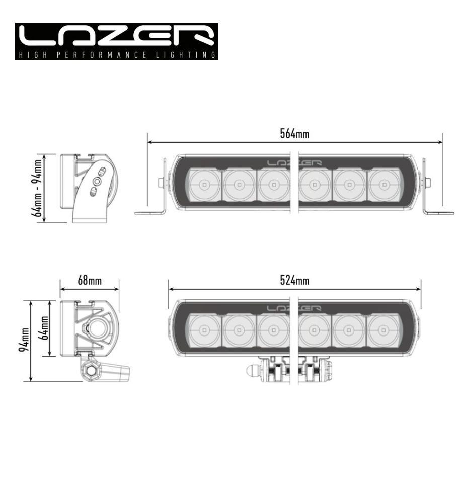 Lazer LED Lichtbalken ST12 Evolution 12'408lm
