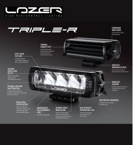 Lazer led rampa Triple R-1000 15.7" 410mm 9240lm blanco luz de posición  - 7