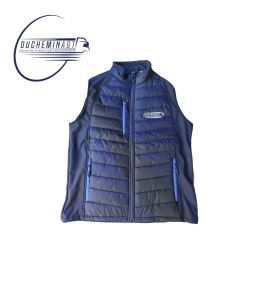 Ducheminagt Men's blue sleeveless jacket with zip  - 2
