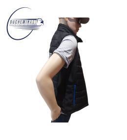 Ducheminagt Men's blue sleeveless jacket with zip  - 5