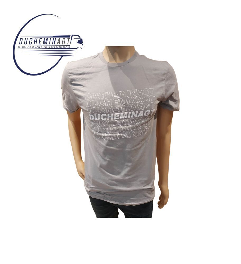 Ducheminagt Camiseta gris de manga corta para hombre  - 1