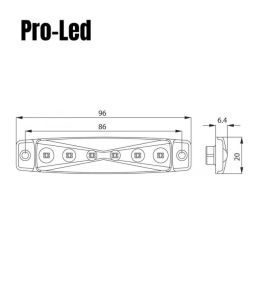 Pro-Led Luz de balizamiento lateral 6 LED 24V Blanco  - 2