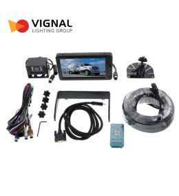 Vignal Kit completo con cable HD 1080P pantalla de 7" y cámara de aluminio negro  - 2