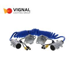 Vignal Câble de liaison 7P/12/24V spiralé pour 2 caméras  - 1