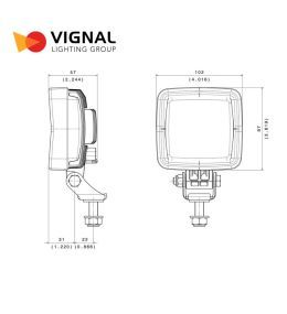 Vignal vierkante werklamp 1500lm compact flood  - 2
