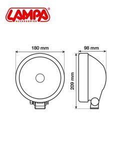 Lampa Fernscheinwerfer Lange Reichweite Saturn Halogen Ø180mm  - 3