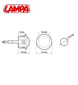 Lampa positielicht 1 led wit  - 3