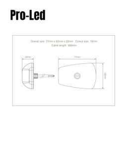 LED indicator light - 9-32V - Transparent glass - Orange LED  - 4