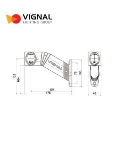 Vignal fA3 driekleurig ontruimingslicht, rechte Click-in kabel  - 3