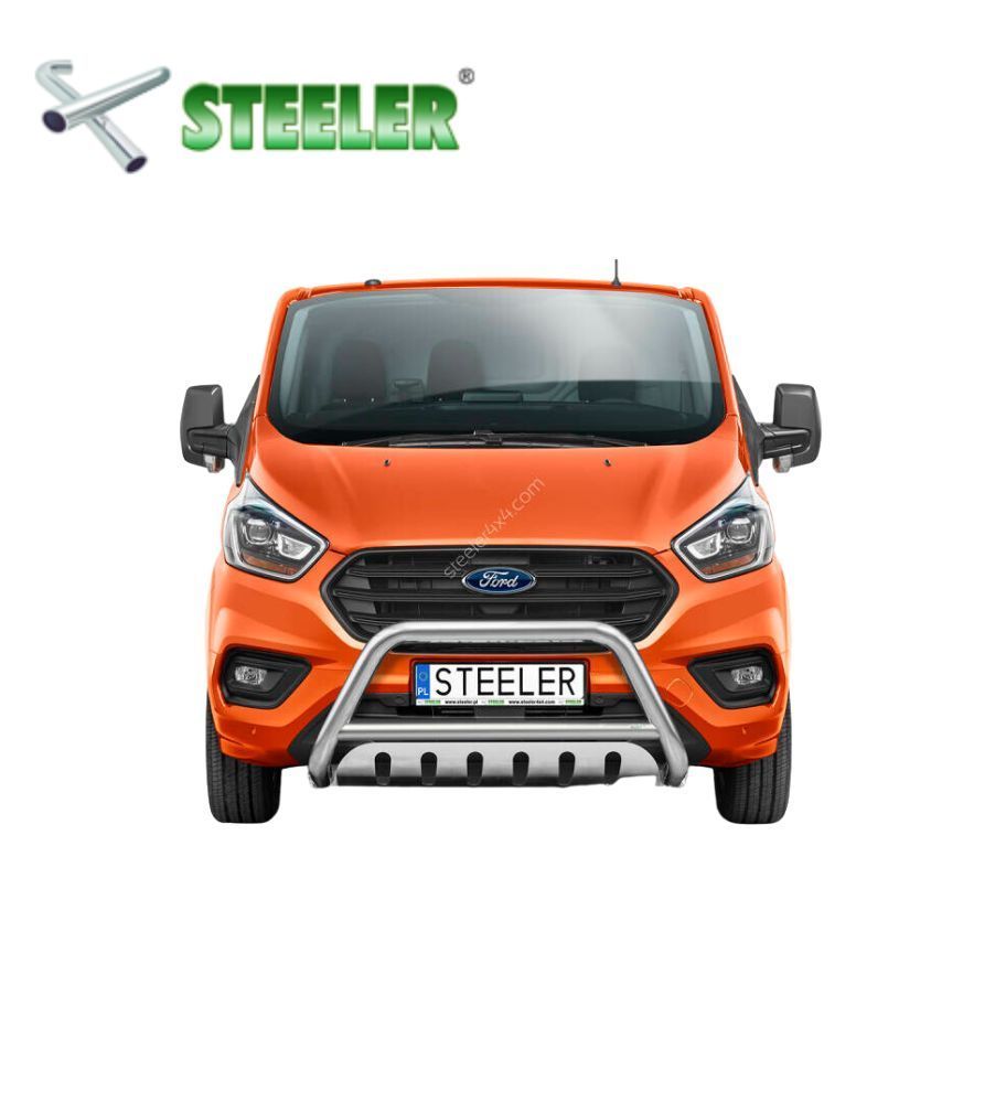 Pare Buffle avec plaque de protection Ford Transit Custom 2018-..  - 1