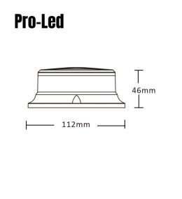 LED flashlight - Orange - R10 R65 - 19W - 12/24V - 113mm  - 2