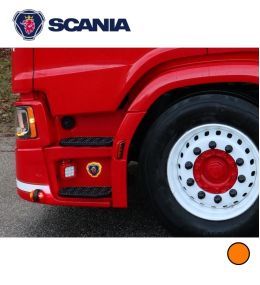 Original Scania badge Orange Led edges Frosted base  - 3