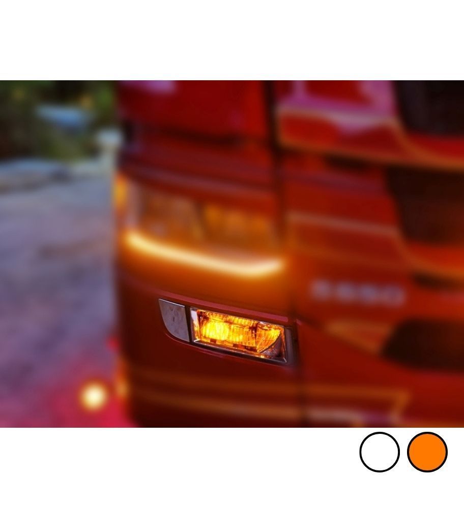 Feu de position supplémentaire phare antibrouillard Scania 2016-2022 Blanc/orange