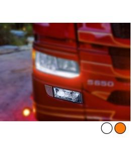 Feu de position supplémentaire phare antibrouillard Scania 2016-2022 Blanc/orange
