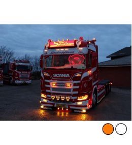 Feu de position supplémentaire Scania LED 2016+ Orange et blanc  - 1