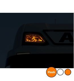 Zusätzliche Positionsleuchte Scania Top High Beam 2016+ Orange/weiß + Blitzlicht  - 4
