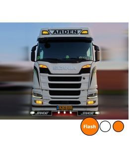 Zusätzliche Positionsleuchte Scania Top High Beam 2016+ Orange/weiß + Blitzlicht  - 5