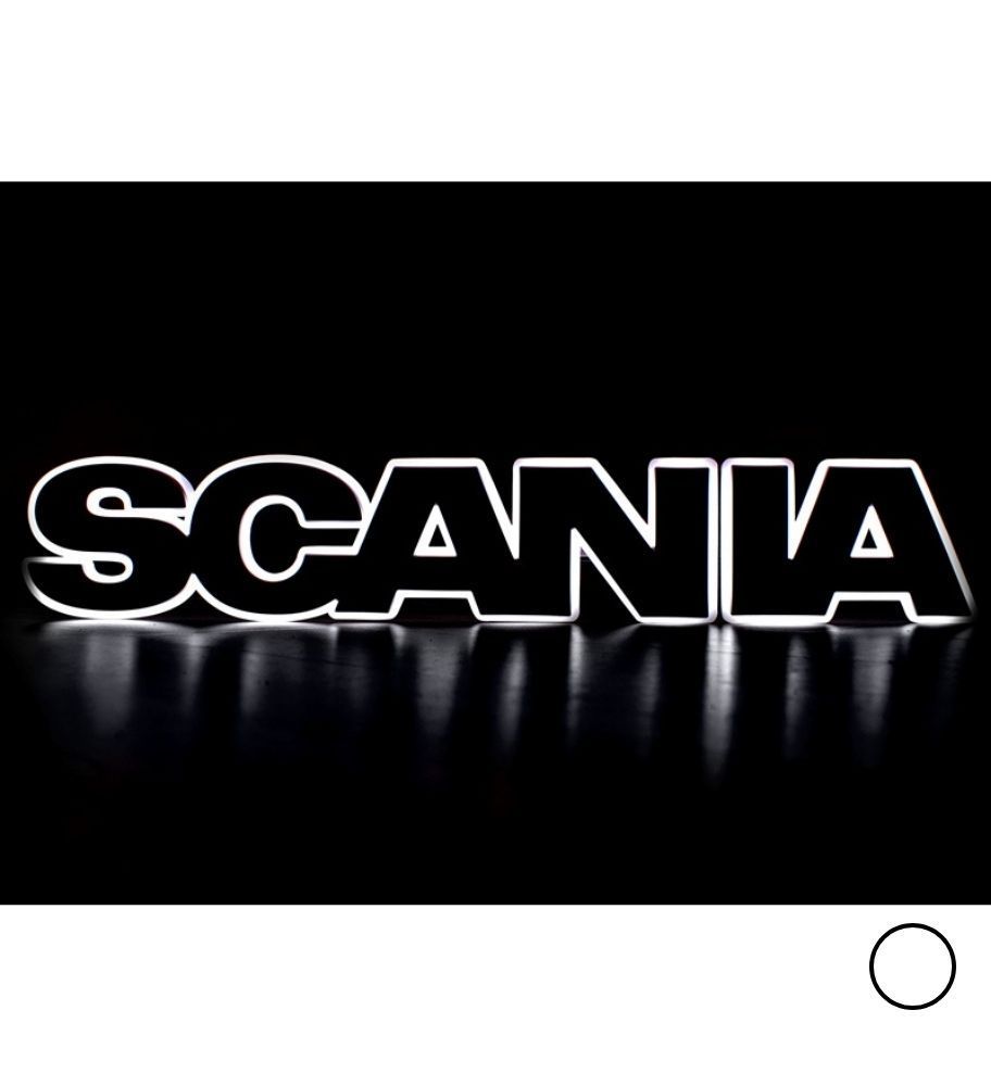 Base lumineuse Logo Scania Blanc   - 1