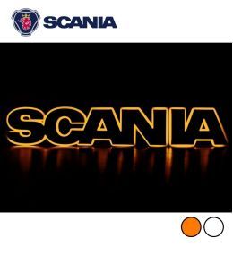 Base lumineuse Logo Scania Blanc et orange   - 1