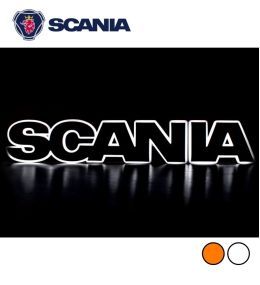 White and orange Scania logo light base  - 2