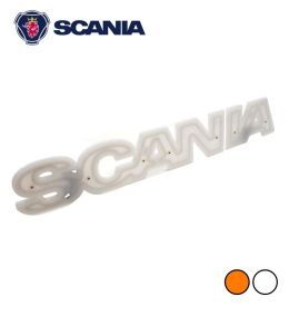 White and orange Scania logo light base  - 3